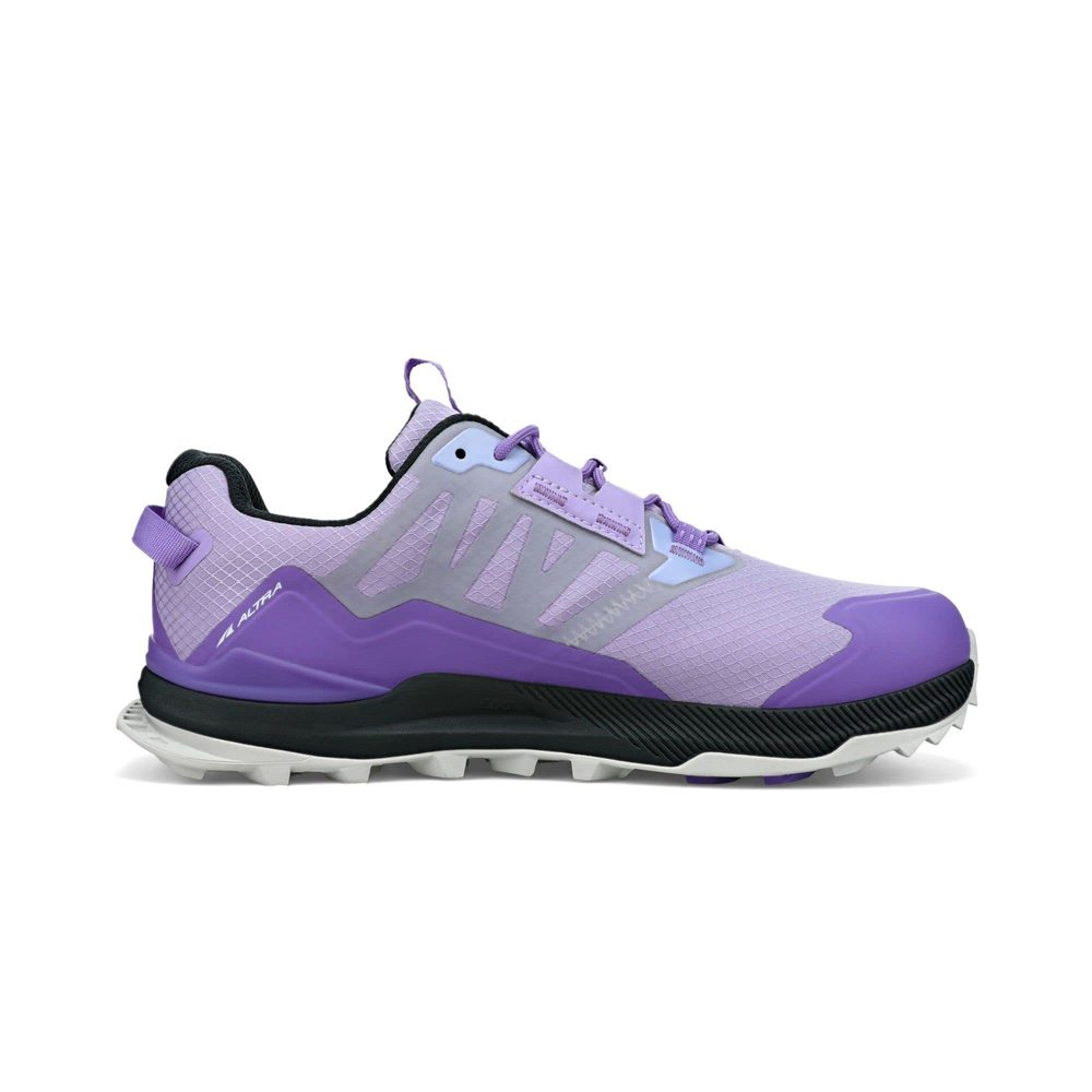 ALTRA WOMEN'S AL0A7R7I LONE PEAK ALL-WTHR LOW 2 TRAIL RUNNING SHOE, GRAY/PU - Picture 4 of 6
